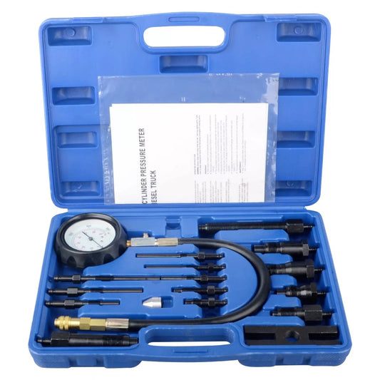 Compressie meter 17-delig voor dieselmotoren gereedschap NIEUW