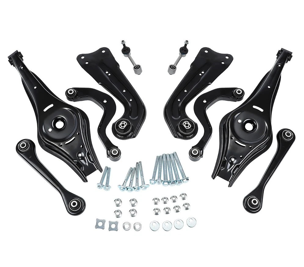 Draagarm set draagarmen achterzijde 10-delig VW Golf V VI, Touran, EOS, Jetta III, Scirocco, Audi A3 8P, Skoda Octavia, Caddy NIEUW