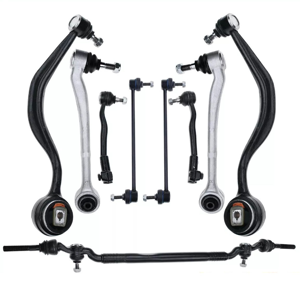 BMW 7-serie E38 Draagarmen Draagarm set voorzijde 9-delig met spoorstang
