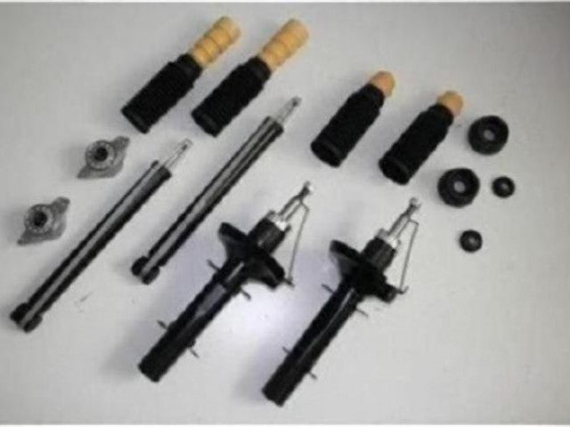 VW Golf 4 IV - 4 schokdempers, stofhoezen en veerschotels