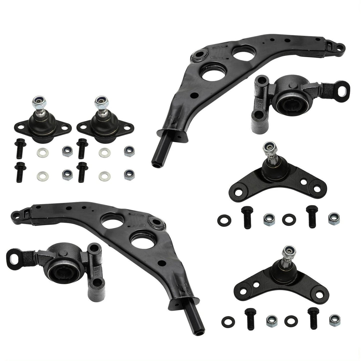 MINI R50 R53 R52 Draagarm set Draagarmen 8-delig voorzijde