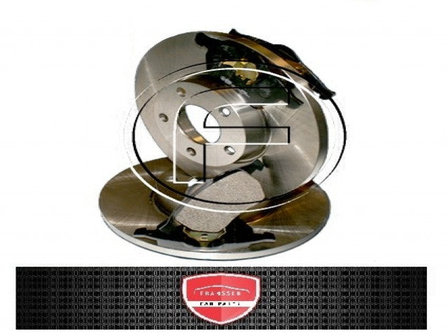SMART - 4 remschijven & remblokken V 280 mm massief / A 250 mm massief